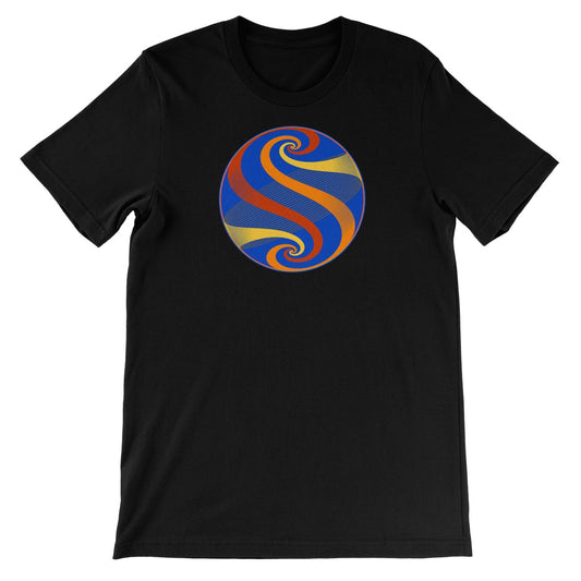 Möbius Flow, Autumn Globe Unisex Short Sleeve T-Shirt