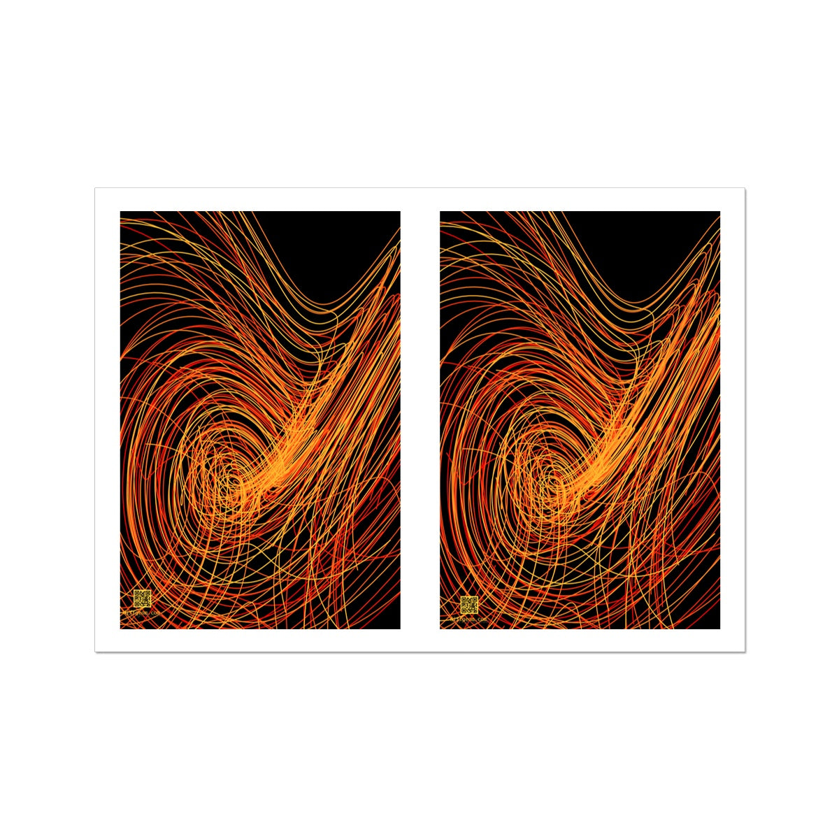 Lorenz Attractor Stereogram, Warm Wall Art Poster