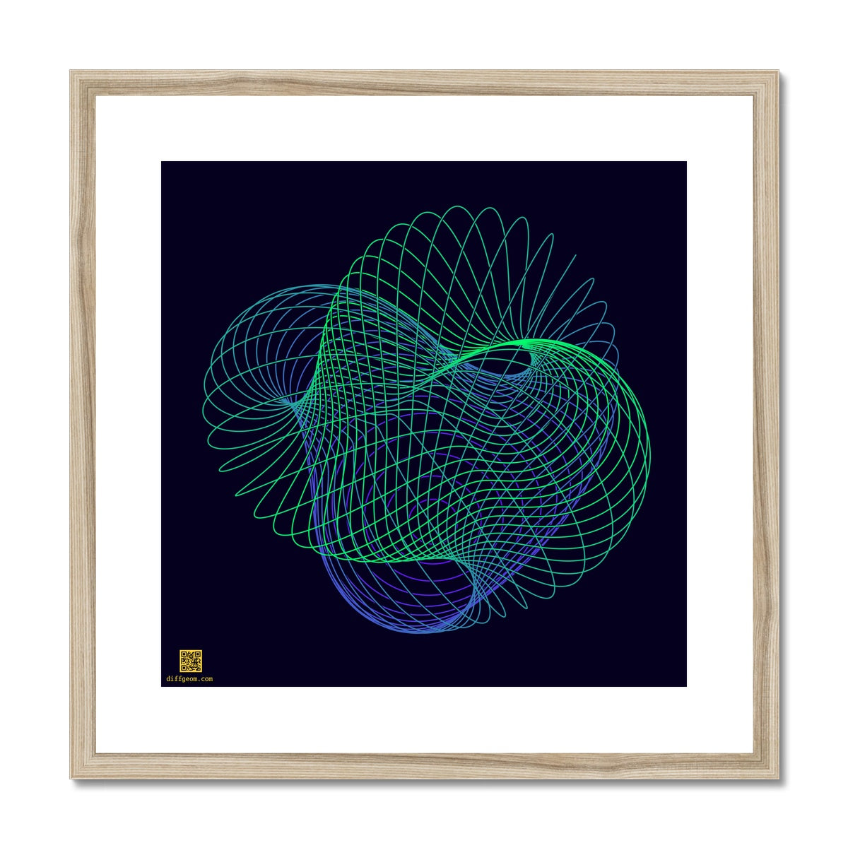 Projective Plane, Spring Framed & Mounted Print
