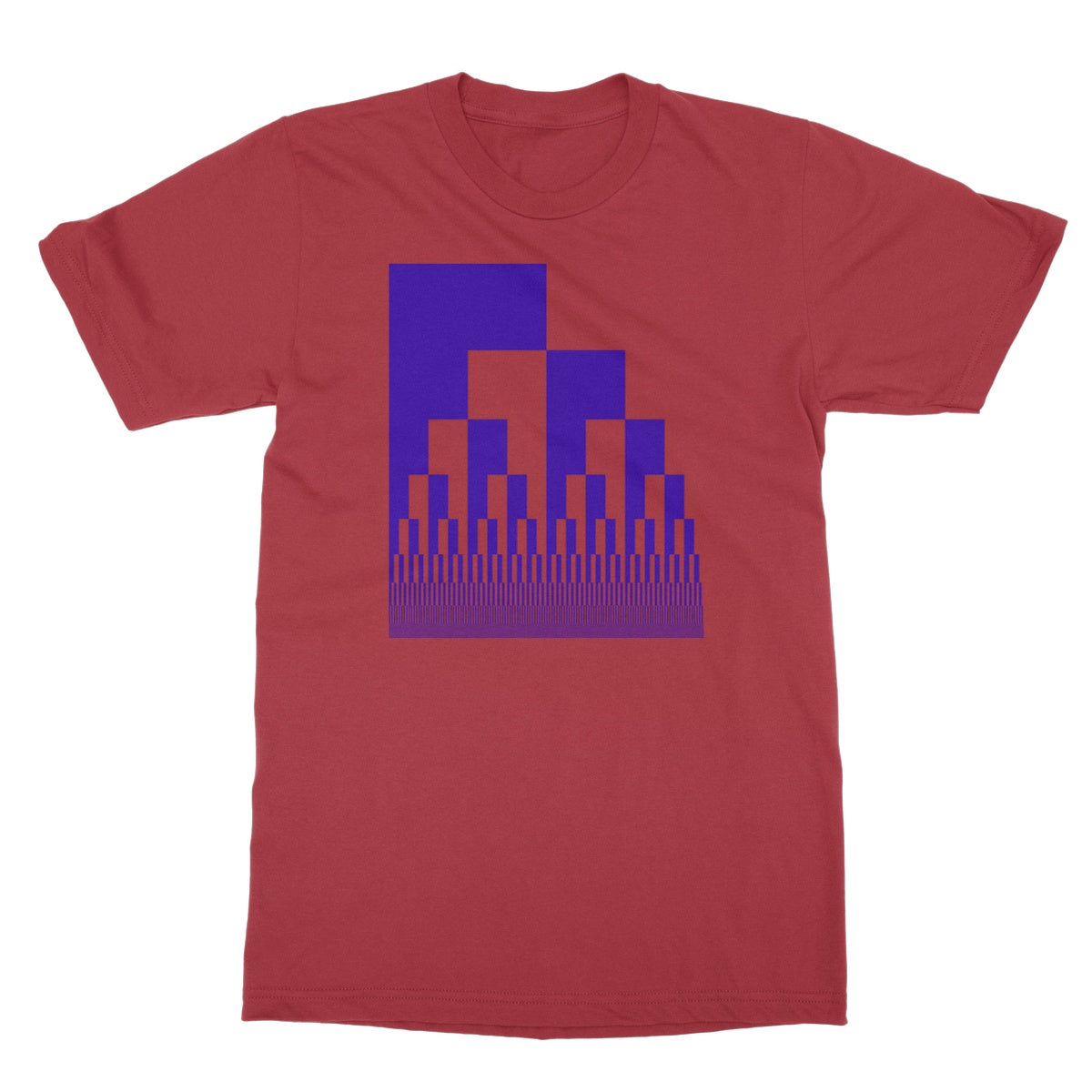 Binary Cascade, Blue Softstyle T-Shirt
