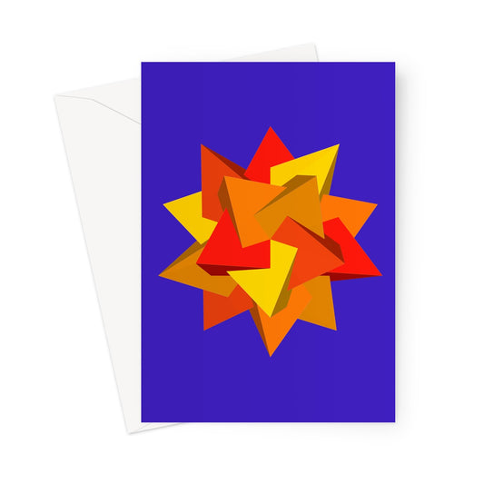 Five Tetrahedra, Autumn Greeting Card