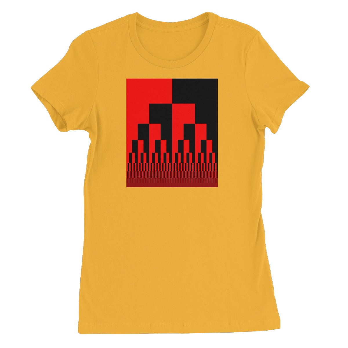 Binary Cascade, Red and Black Women's Favourite T-Shirt