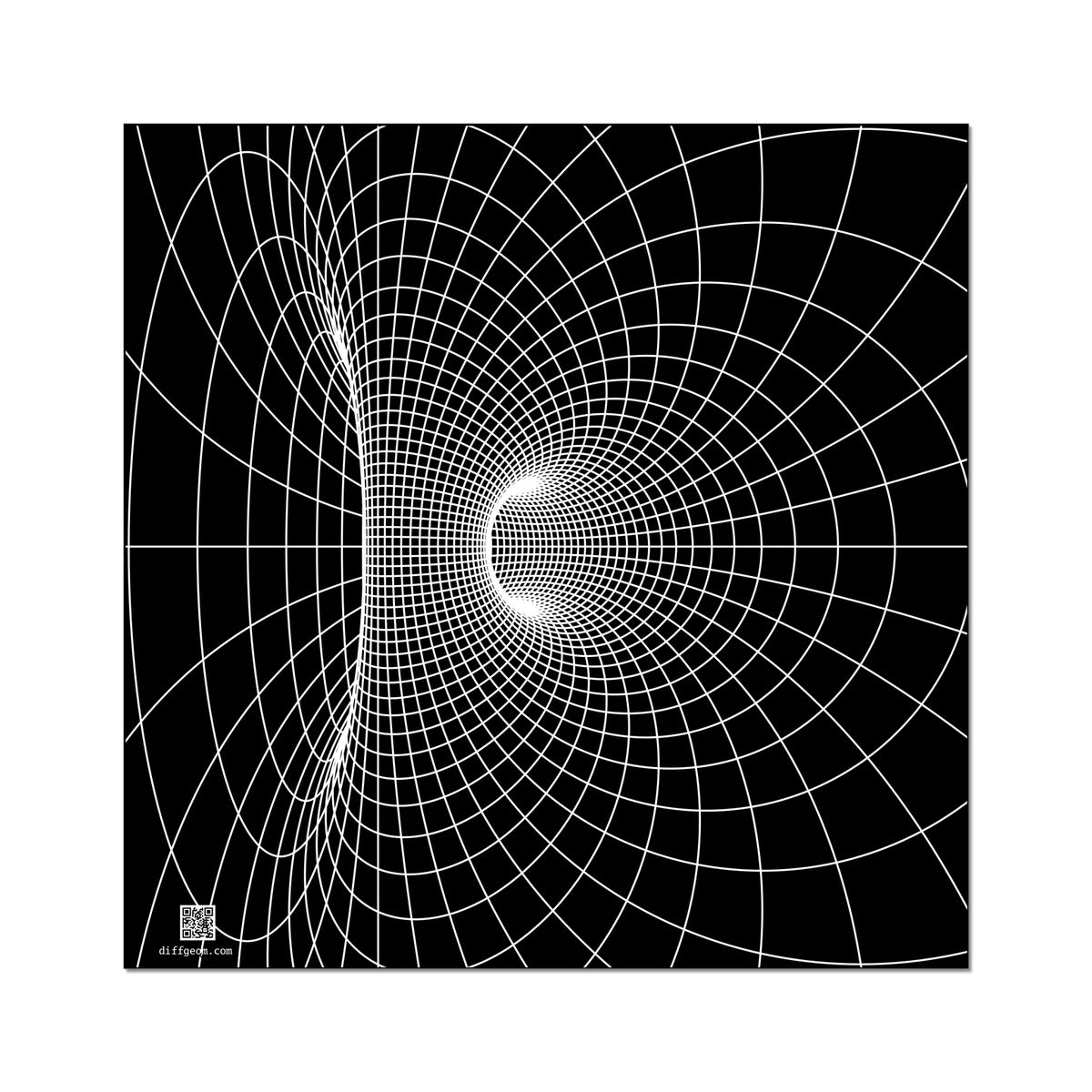 Parabolic Cyclide, White Hahnemühle German Etching Print