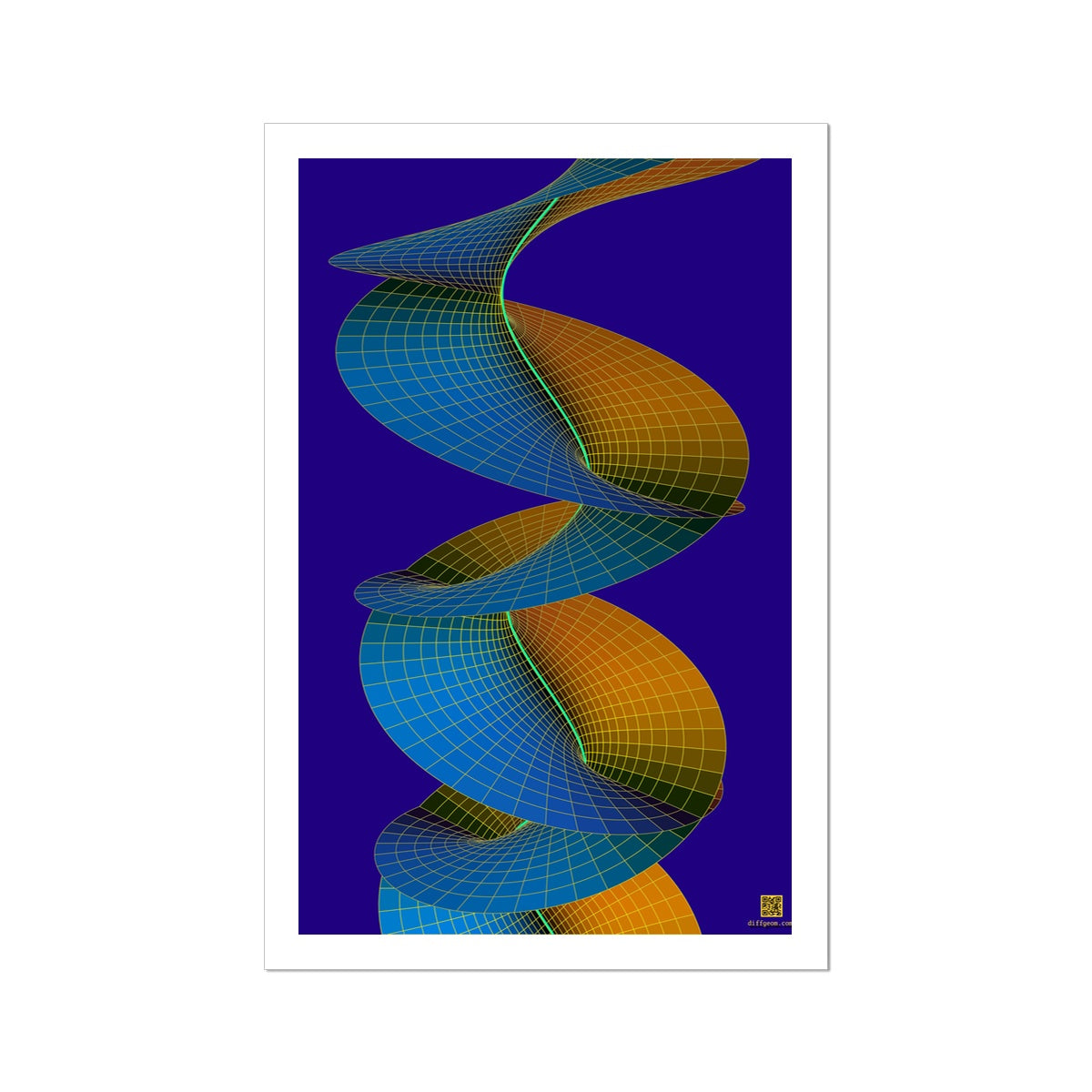 Riemann Surface of Arcsine Hahnemühle German Etching Print