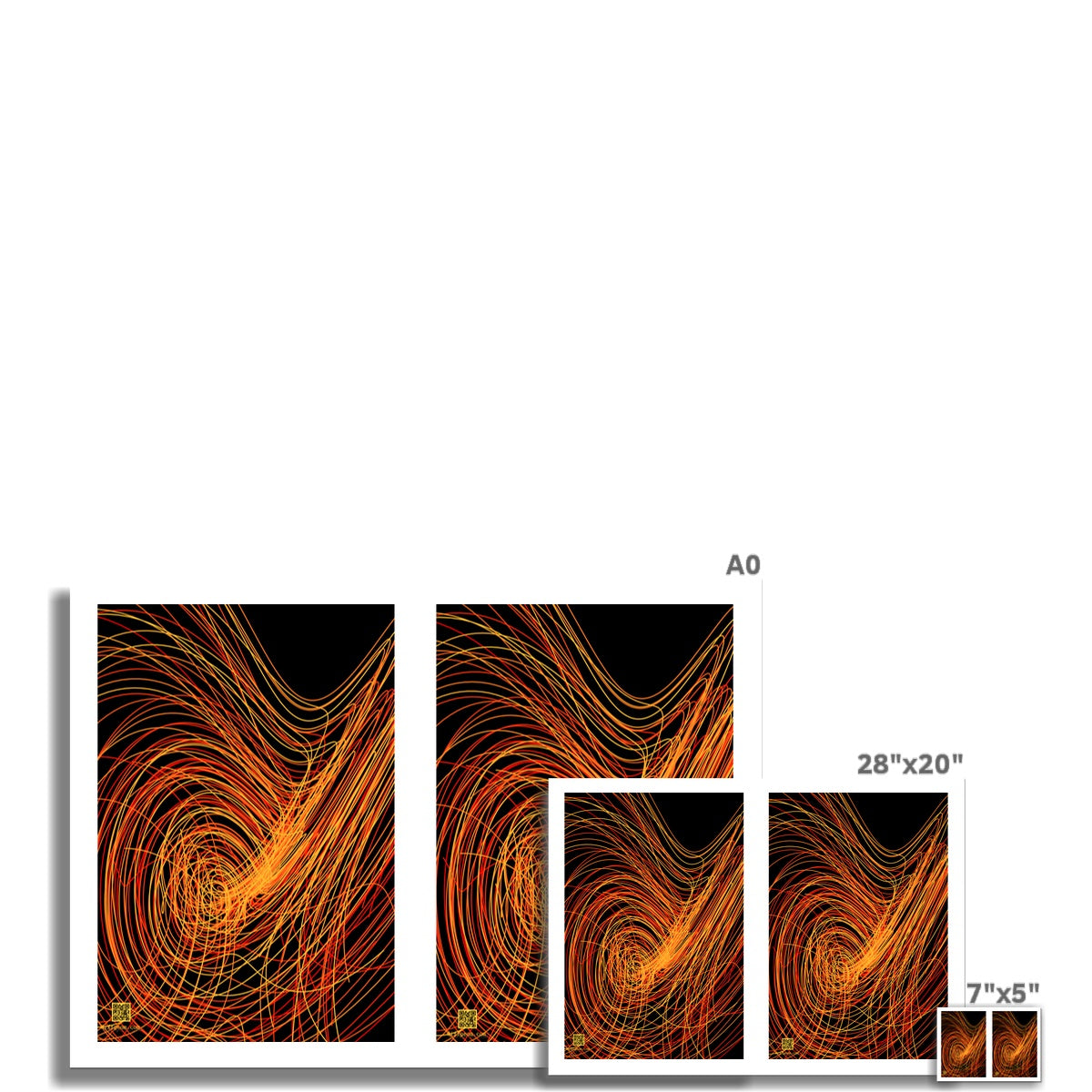 Lorenz Attractor Stereogram, Warm Wall Art Poster