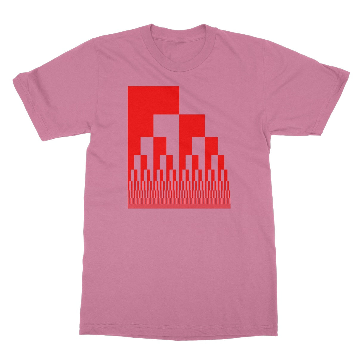 Binary Cascade, Red Softstyle T-Shirt