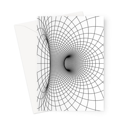Parabolic Cyclide, Black Greeting Card