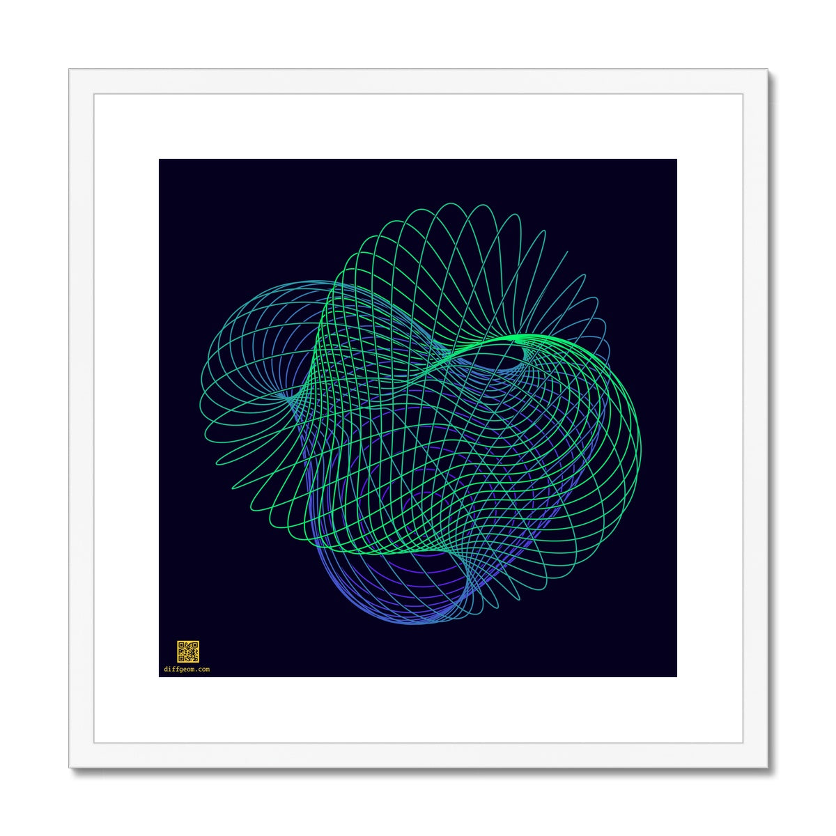 Projective Plane, Spring Framed & Mounted Print