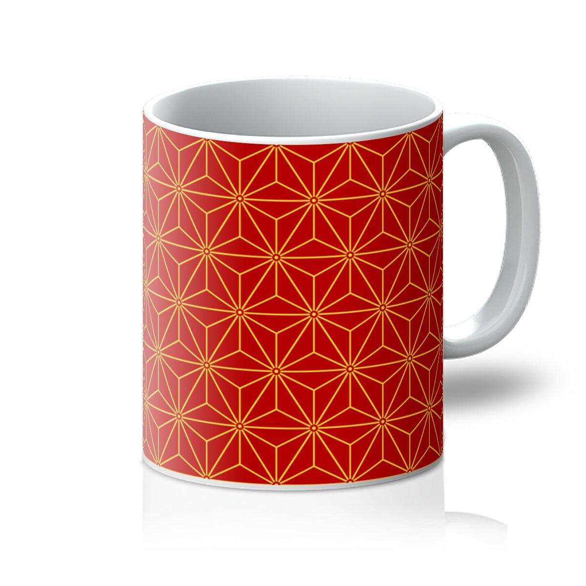 Hexagon Star, Red Mug