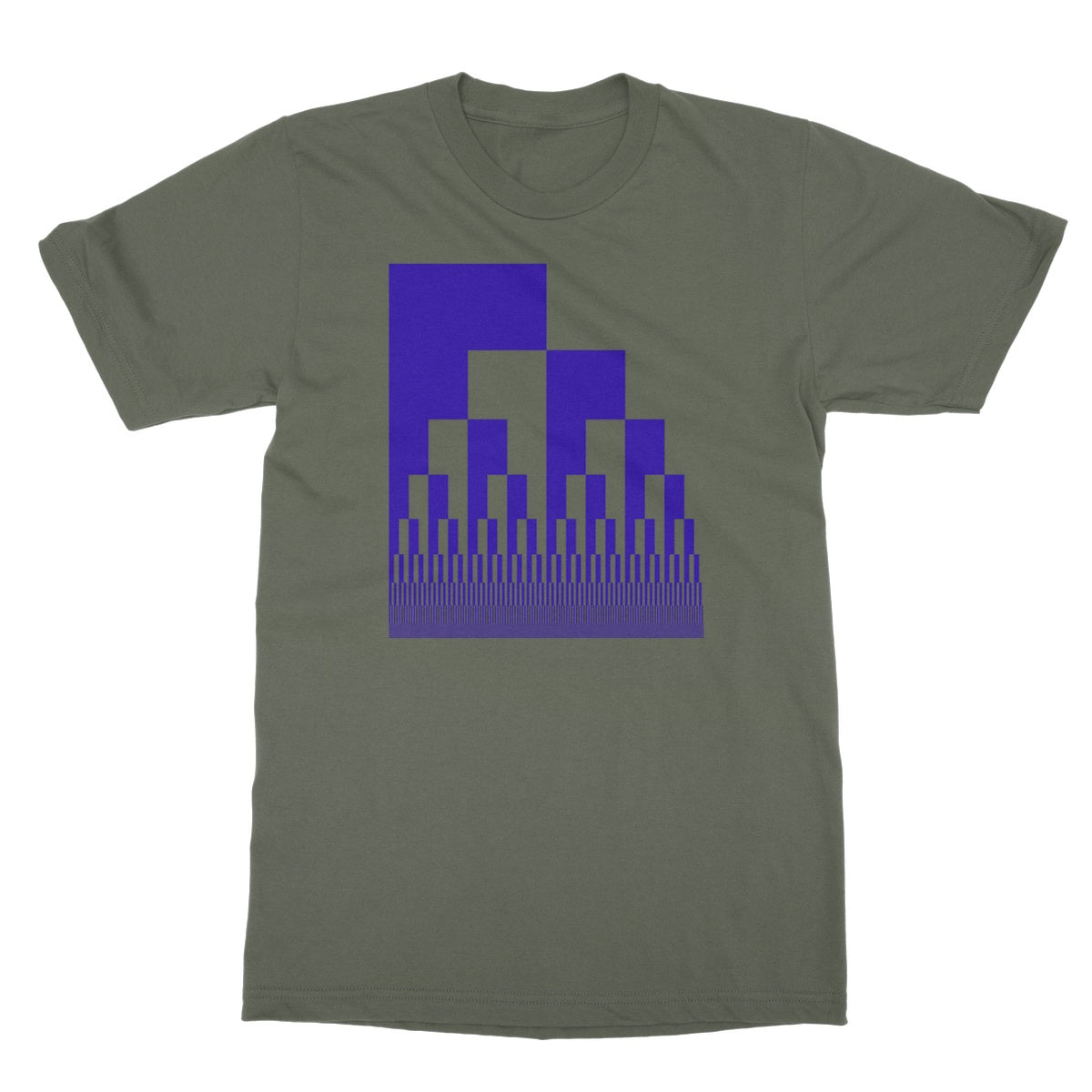 Binary Cascade, Blue Softstyle T-Shirt