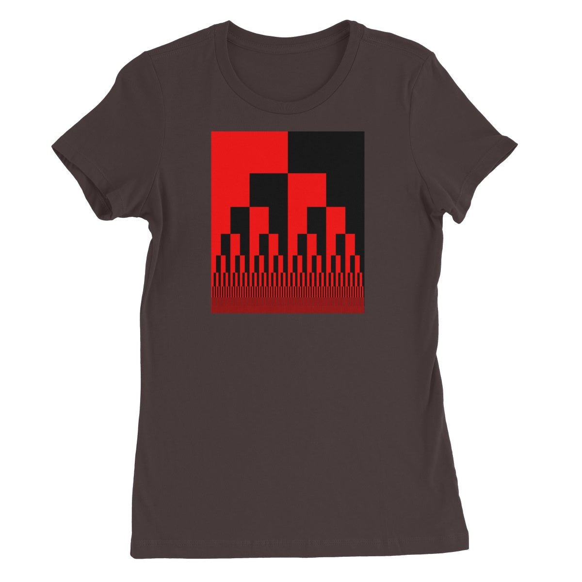 Binary Cascade, Red and Black Women's Favourite T-Shirt