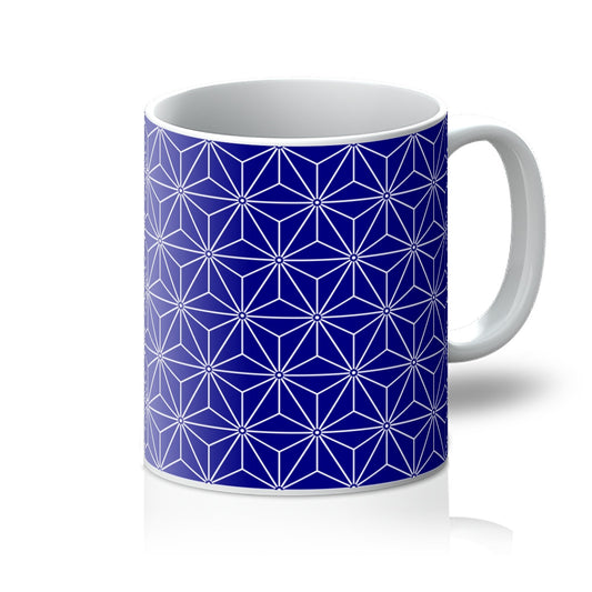 Hexagon Star, Blue Mug