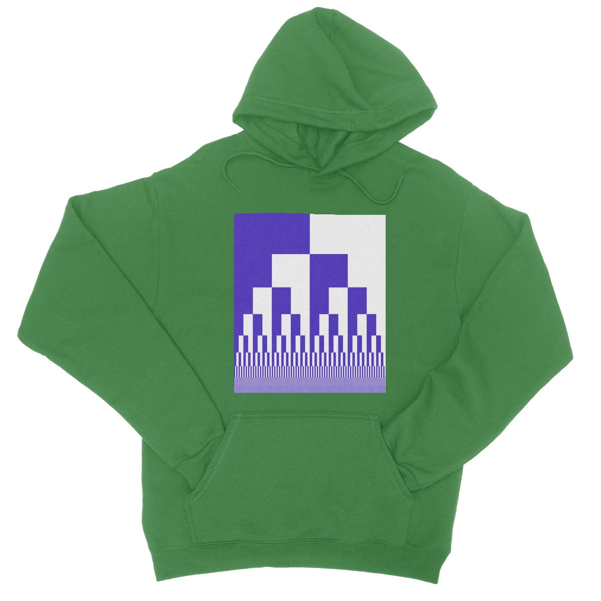 Binary Cascade, Blue and White College Hoodie