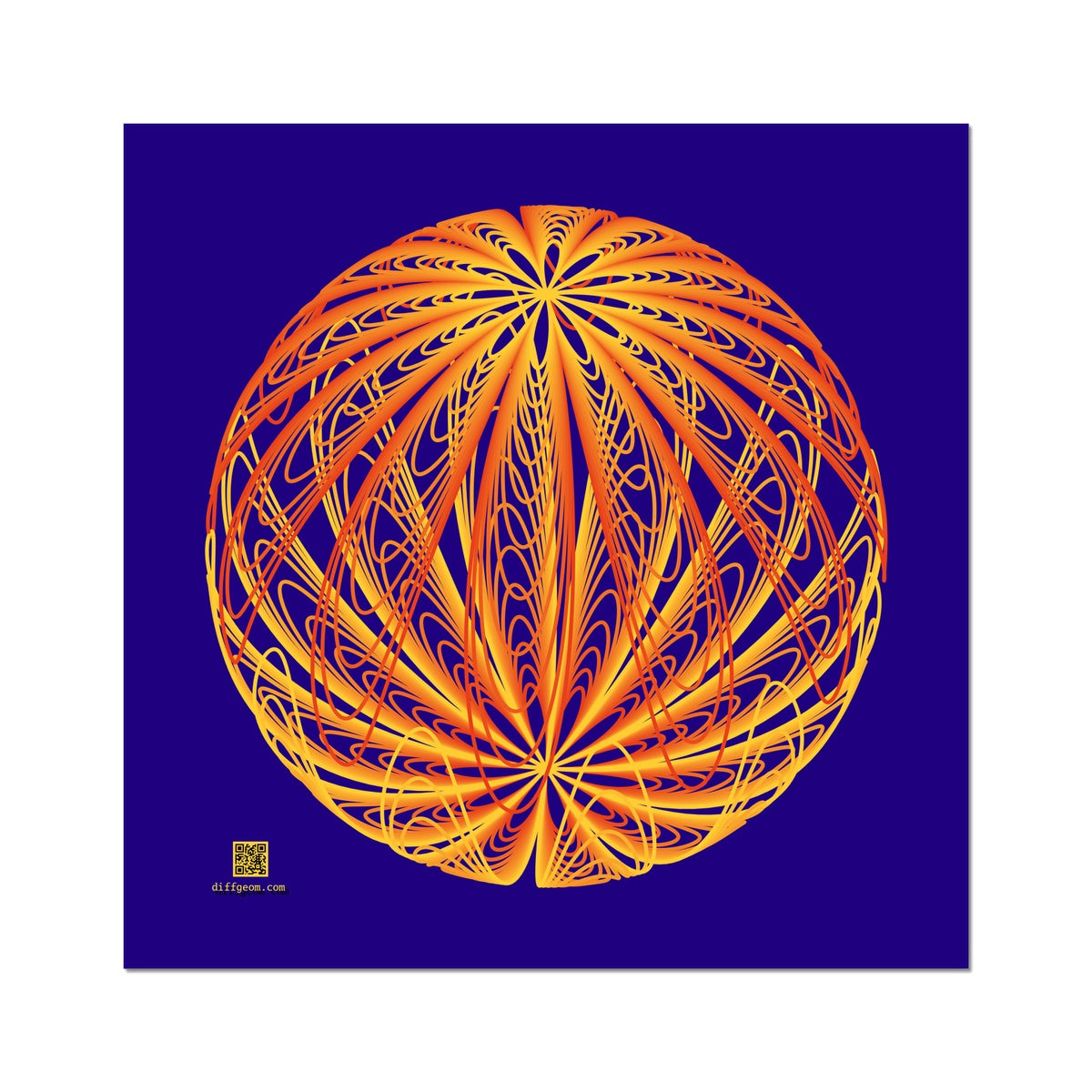 Dipole, Fire Sphere Wall Art Poster