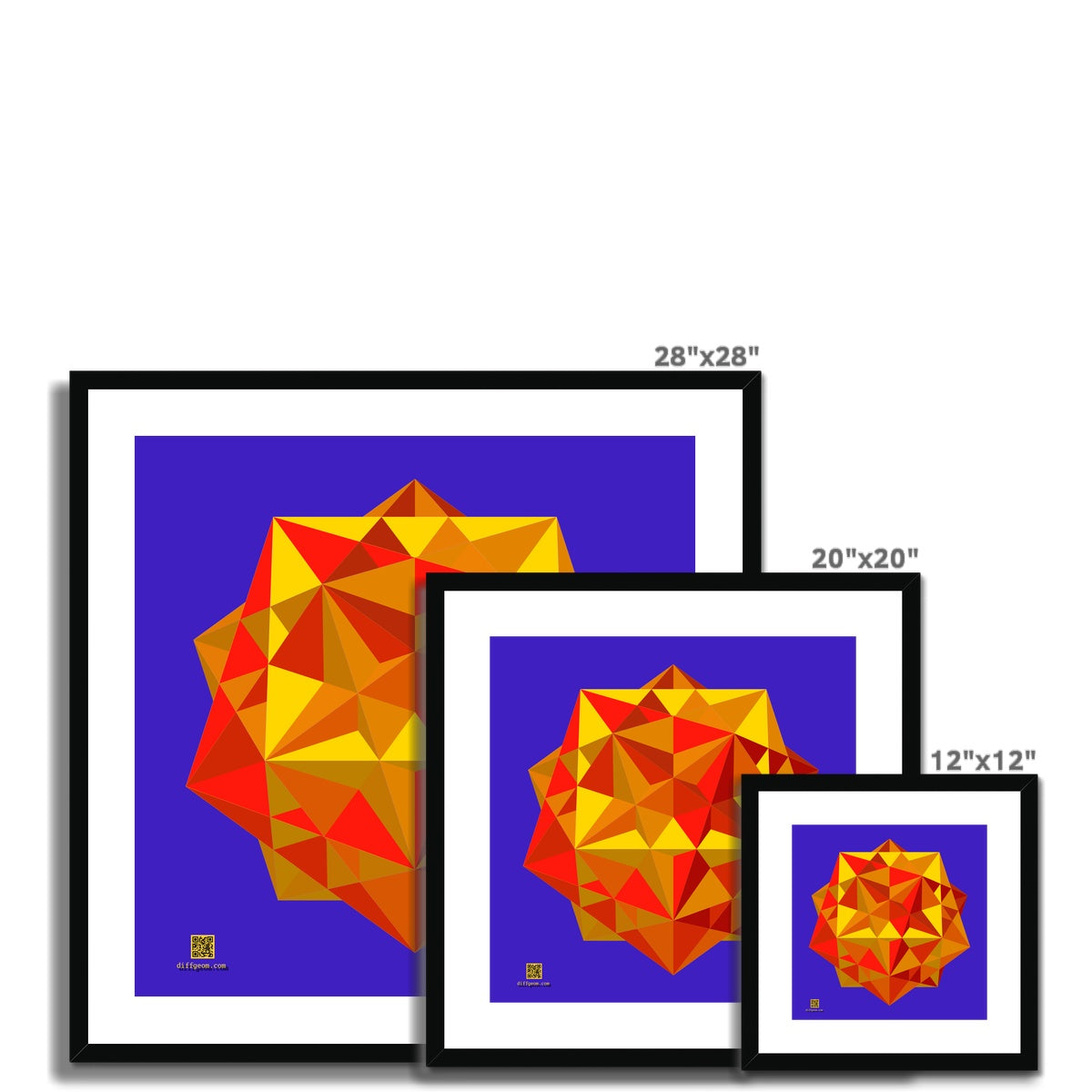 Five Cubes, Autumn Framed & Mounted Print